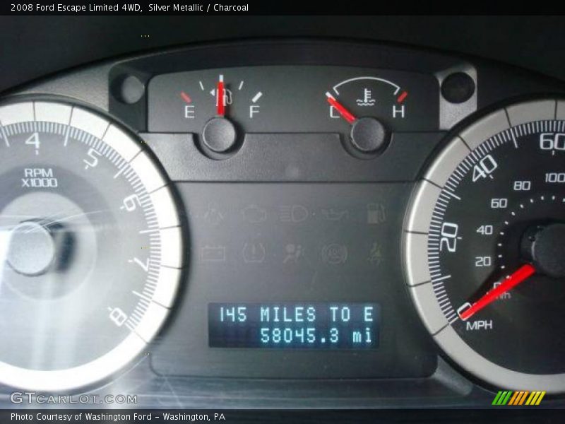 Silver Metallic / Charcoal 2008 Ford Escape Limited 4WD