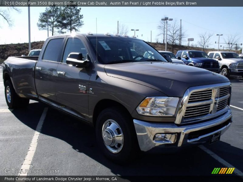 Austin Tan Pearl / Light Pebble Beige/Bark Brown 2010 Dodge Ram 3500 Big Horn Edition Crew Cab Dually