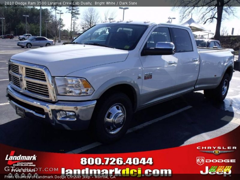 Bright White / Dark Slate 2010 Dodge Ram 3500 Laramie Crew Cab Dually