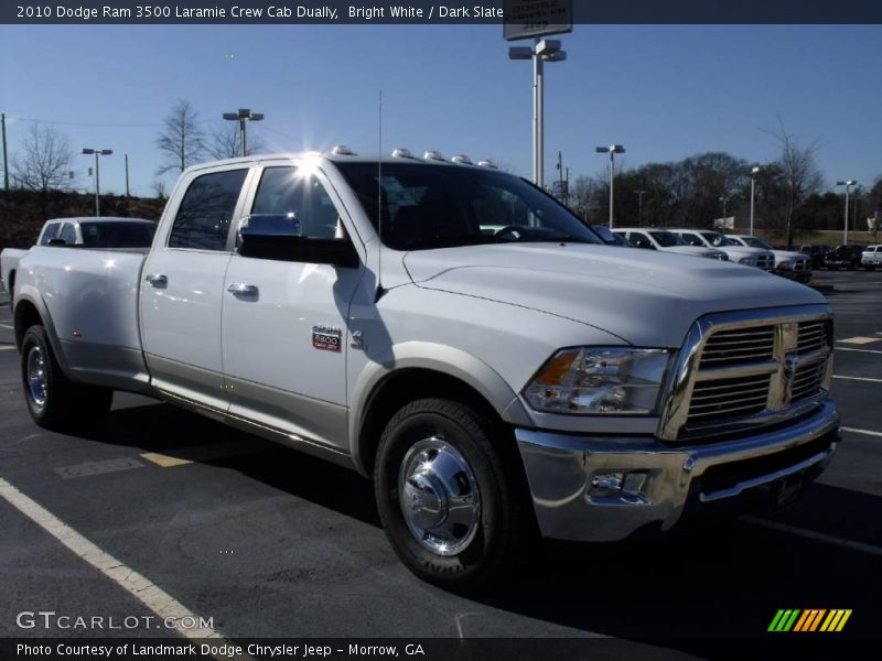 Bright White / Dark Slate 2010 Dodge Ram 3500 Laramie Crew Cab Dually