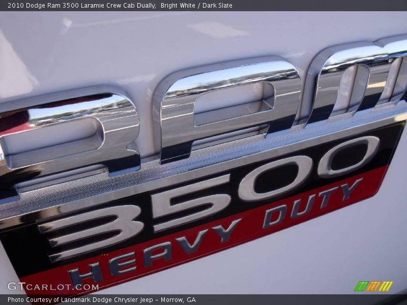 Bright White / Dark Slate 2010 Dodge Ram 3500 Laramie Crew Cab Dually
