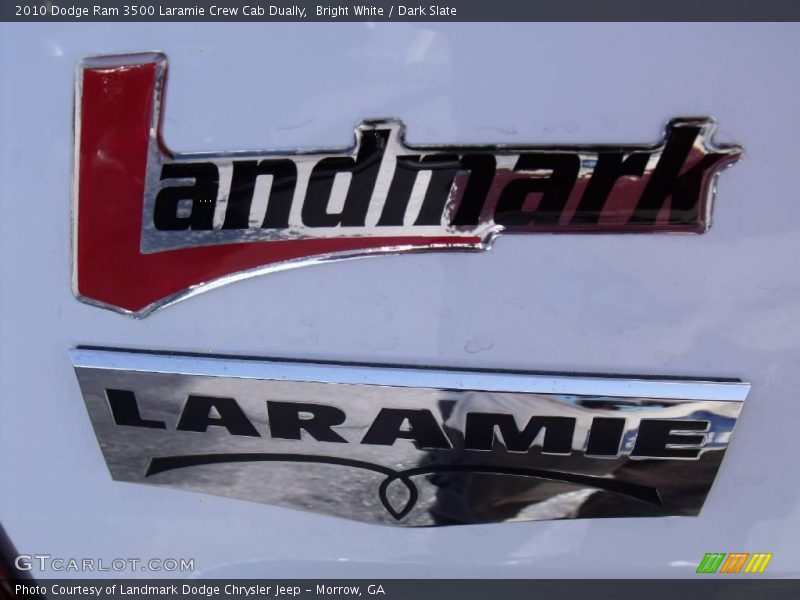 Bright White / Dark Slate 2010 Dodge Ram 3500 Laramie Crew Cab Dually