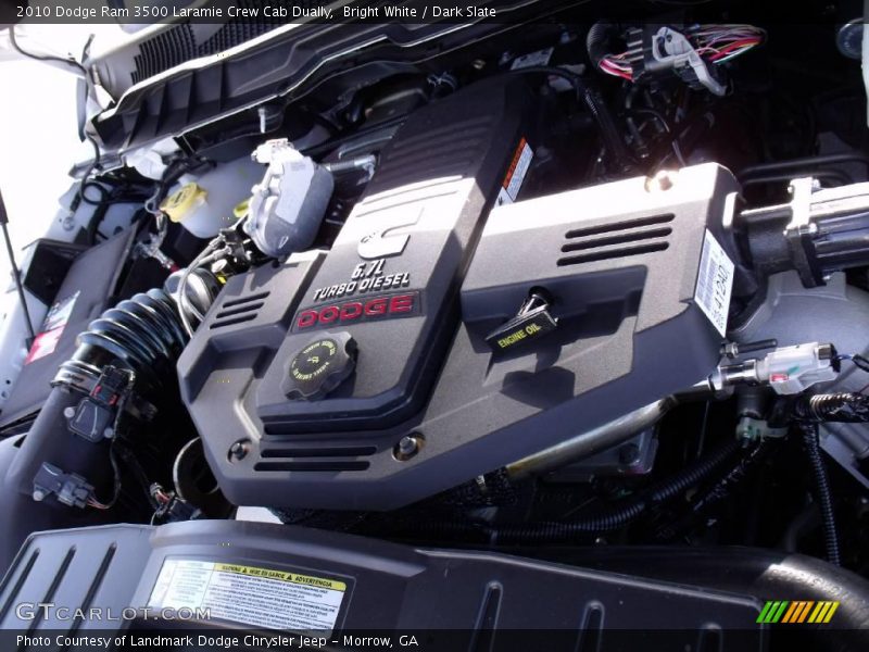 Bright White / Dark Slate 2010 Dodge Ram 3500 Laramie Crew Cab Dually