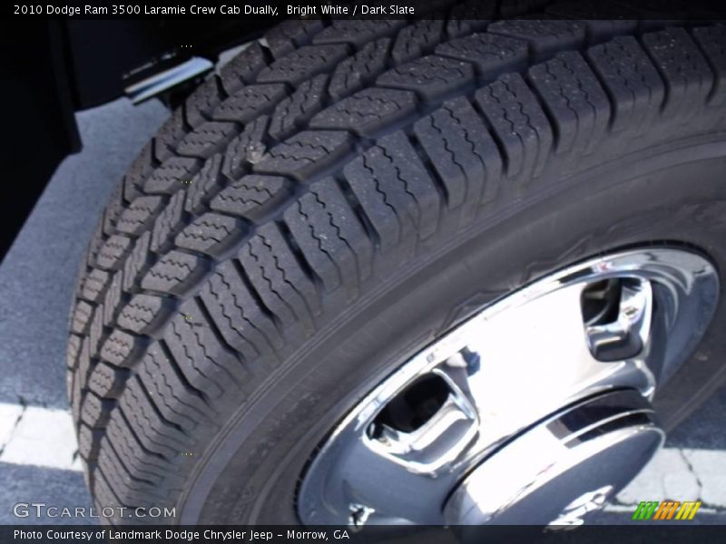 Bright White / Dark Slate 2010 Dodge Ram 3500 Laramie Crew Cab Dually