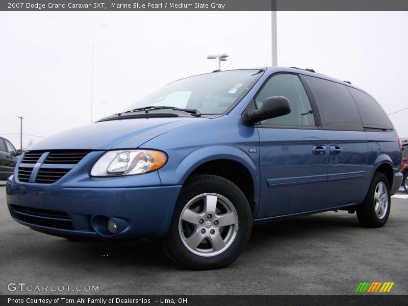 Marine Blue Pearl / Medium Slate Gray 2007 Dodge Grand Caravan SXT