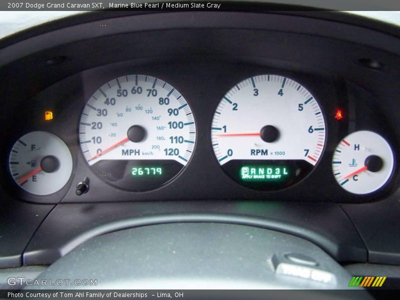 Marine Blue Pearl / Medium Slate Gray 2007 Dodge Grand Caravan SXT