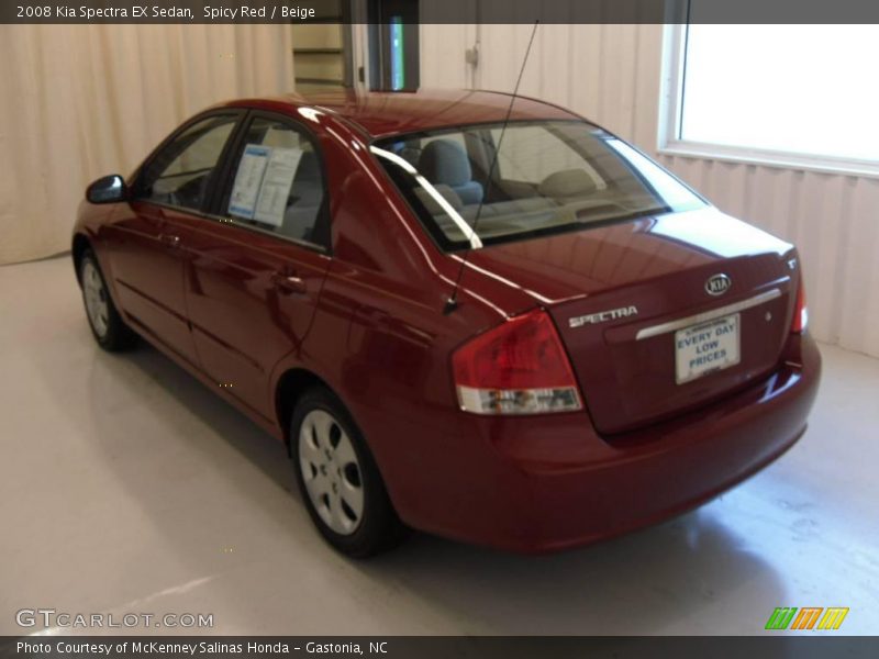 Spicy Red / Beige 2008 Kia Spectra EX Sedan