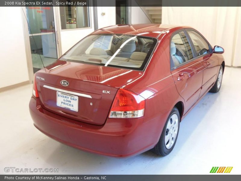 Spicy Red / Beige 2008 Kia Spectra EX Sedan