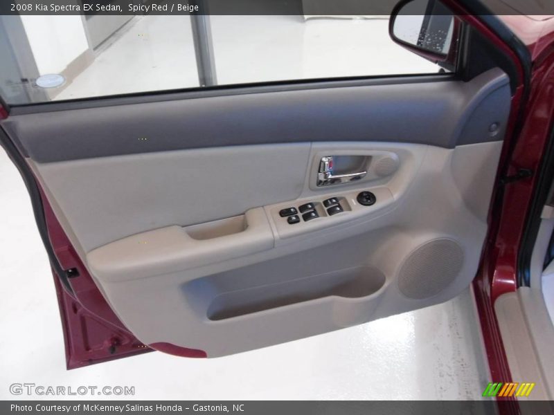 Spicy Red / Beige 2008 Kia Spectra EX Sedan