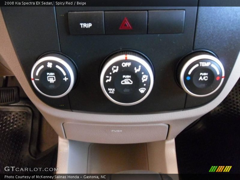 Spicy Red / Beige 2008 Kia Spectra EX Sedan