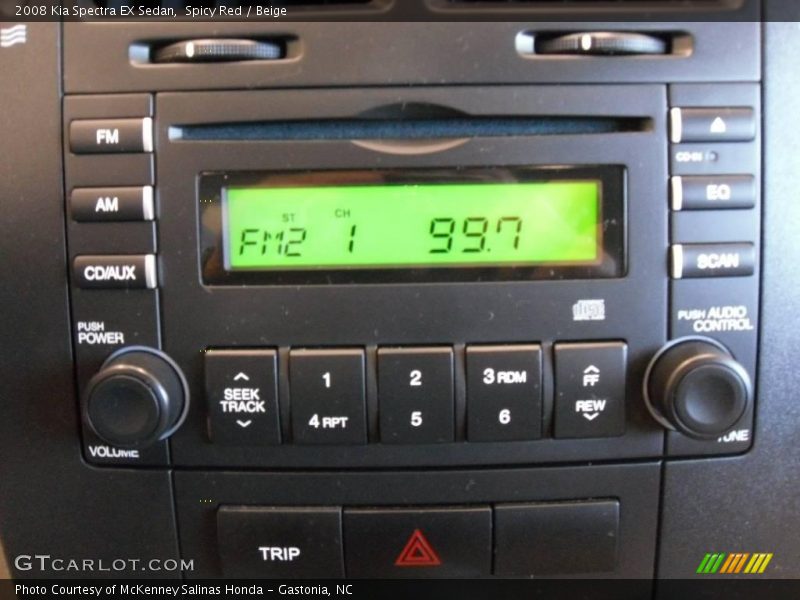 Spicy Red / Beige 2008 Kia Spectra EX Sedan