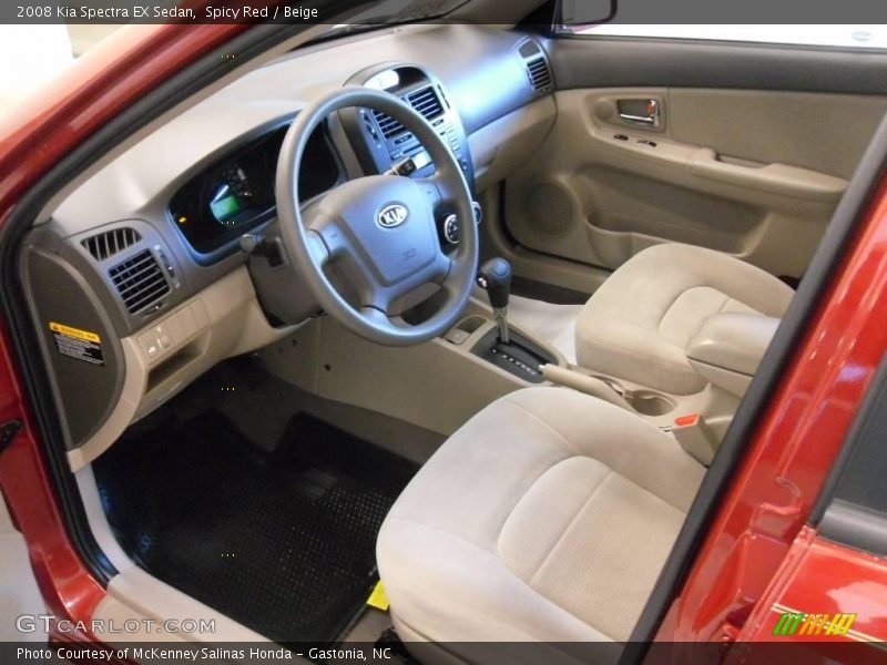 Spicy Red / Beige 2008 Kia Spectra EX Sedan