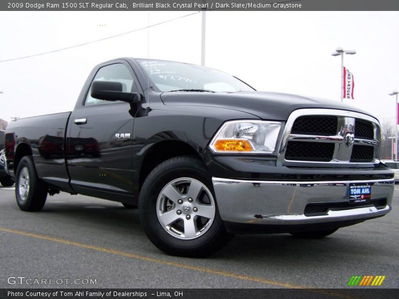 Brilliant Black Crystal Pearl / Dark Slate/Medium Graystone 2009 Dodge Ram 1500 SLT Regular Cab