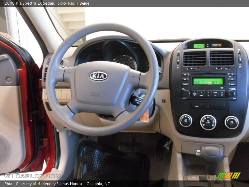 Spicy Red / Beige 2008 Kia Spectra EX Sedan