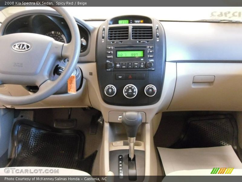 Spicy Red / Beige 2008 Kia Spectra EX Sedan