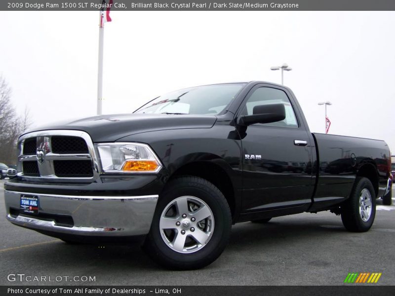 Brilliant Black Crystal Pearl / Dark Slate/Medium Graystone 2009 Dodge Ram 1500 SLT Regular Cab