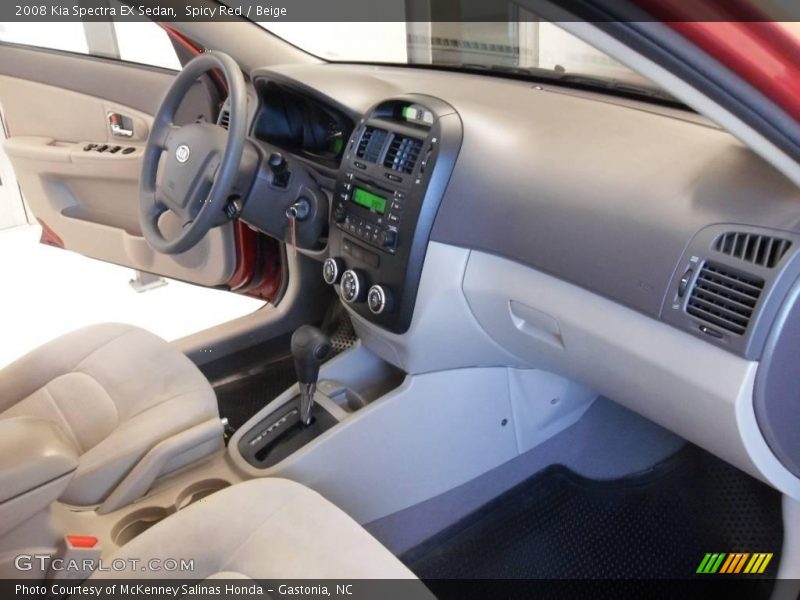 Spicy Red / Beige 2008 Kia Spectra EX Sedan