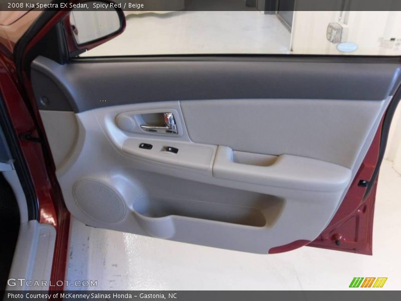 Spicy Red / Beige 2008 Kia Spectra EX Sedan