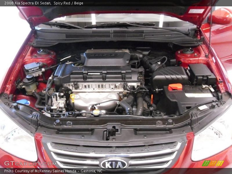 Spicy Red / Beige 2008 Kia Spectra EX Sedan