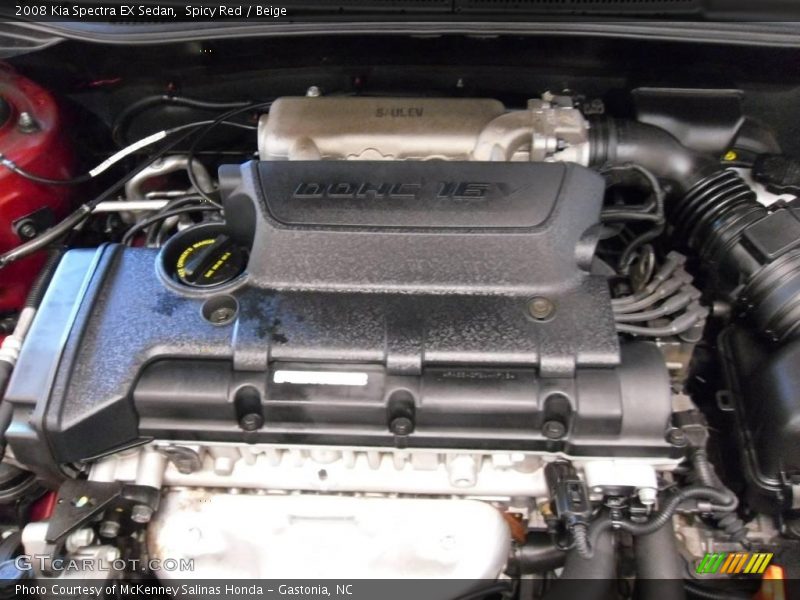 Spicy Red / Beige 2008 Kia Spectra EX Sedan