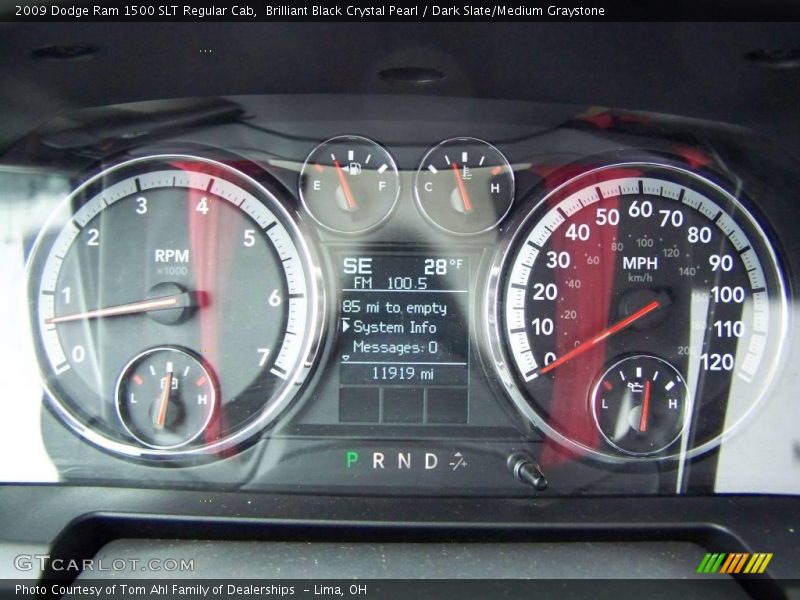 Brilliant Black Crystal Pearl / Dark Slate/Medium Graystone 2009 Dodge Ram 1500 SLT Regular Cab