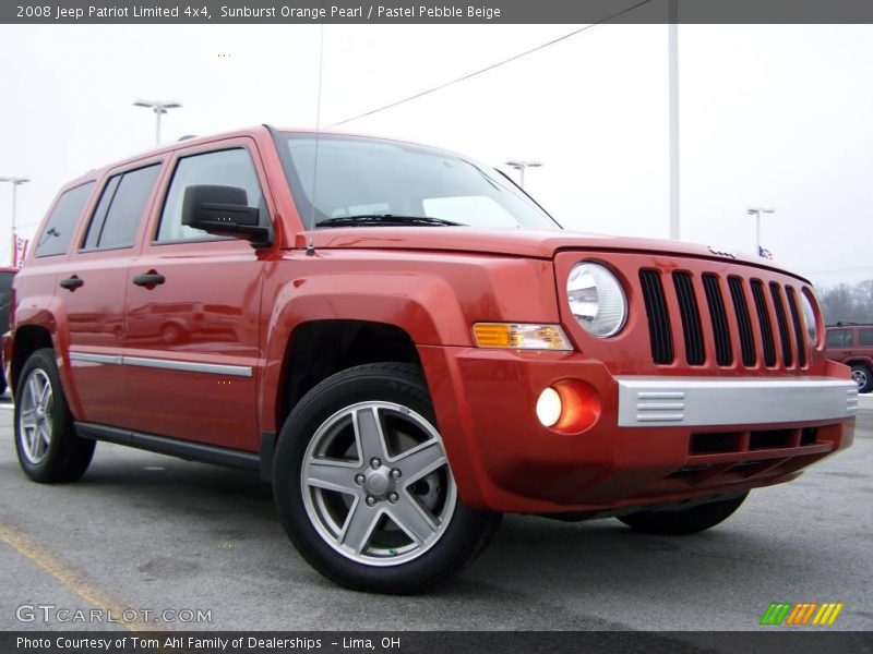 Sunburst Orange Pearl / Pastel Pebble Beige 2008 Jeep Patriot Limited 4x4