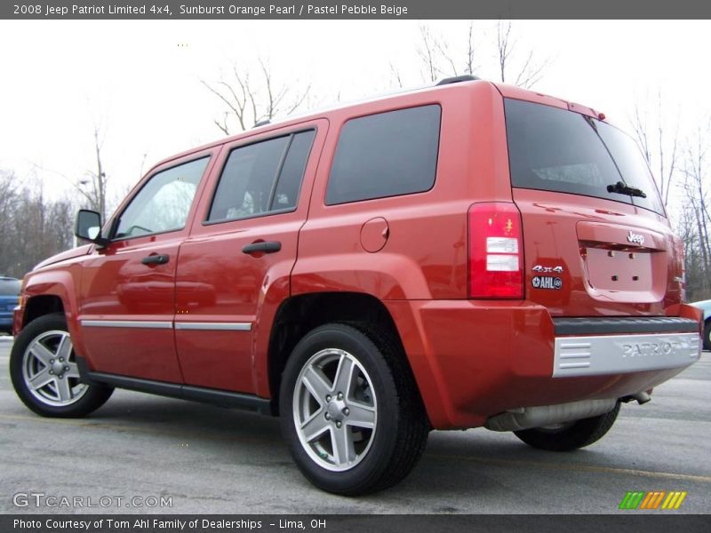Sunburst Orange Pearl / Pastel Pebble Beige 2008 Jeep Patriot Limited 4x4