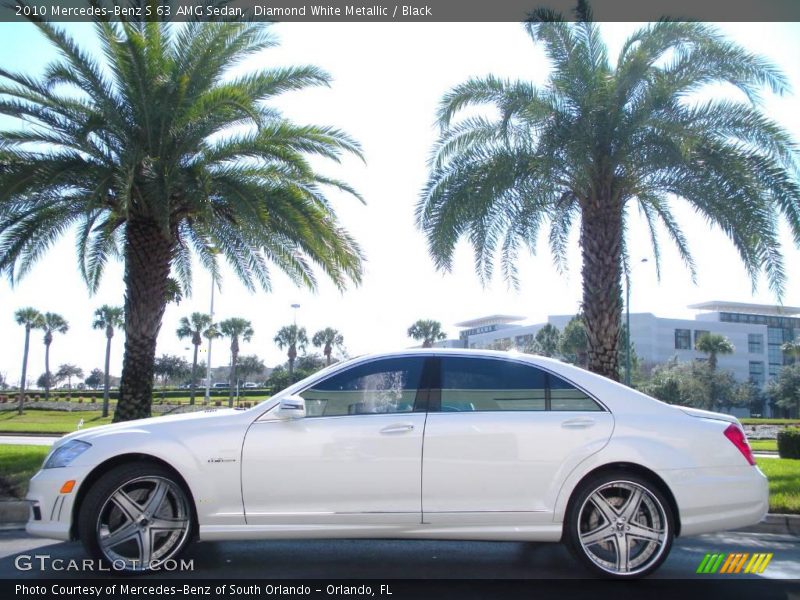Diamond White Metallic / Black 2010 Mercedes-Benz S 63 AMG Sedan