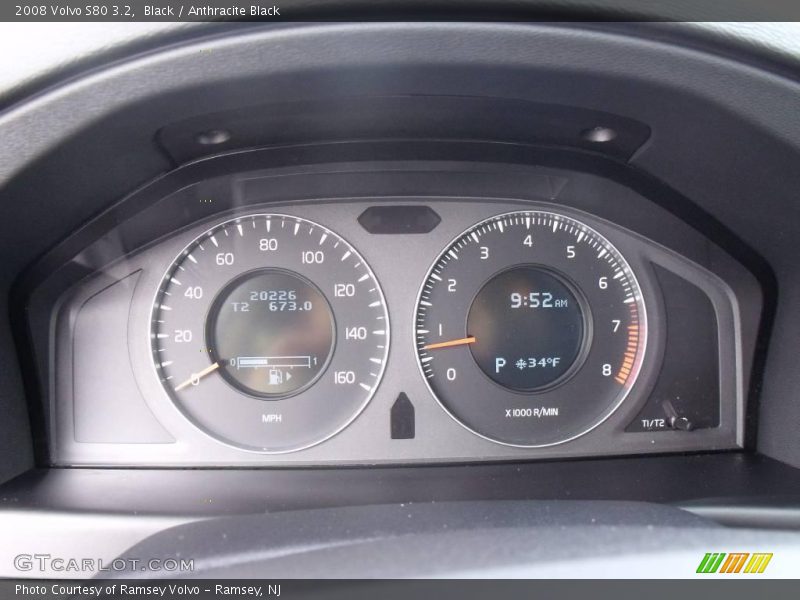 Black / Anthracite Black 2008 Volvo S80 3.2