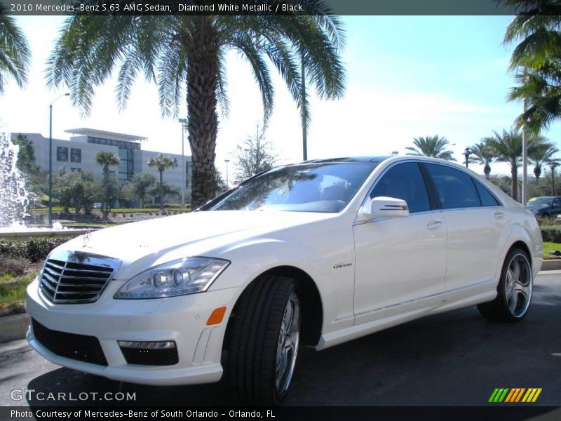 Diamond White Metallic / Black 2010 Mercedes-Benz S 63 AMG Sedan