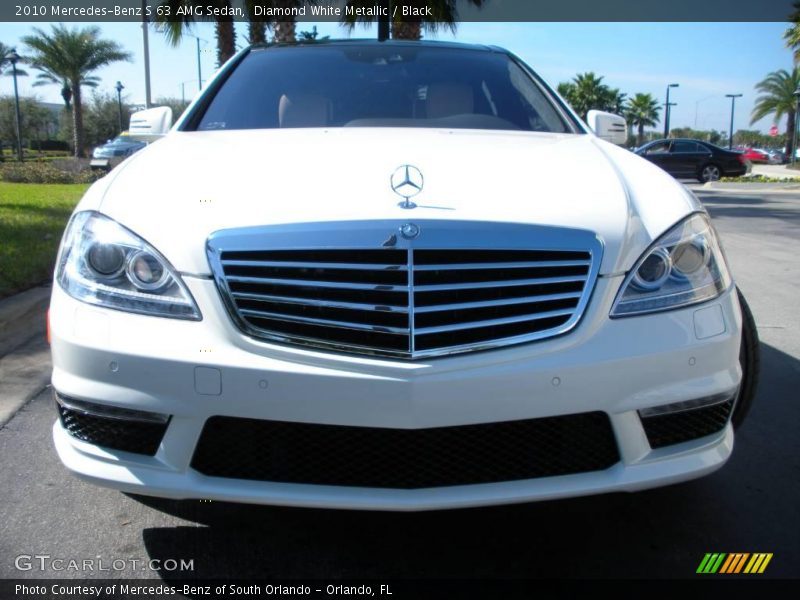 Diamond White Metallic / Black 2010 Mercedes-Benz S 63 AMG Sedan