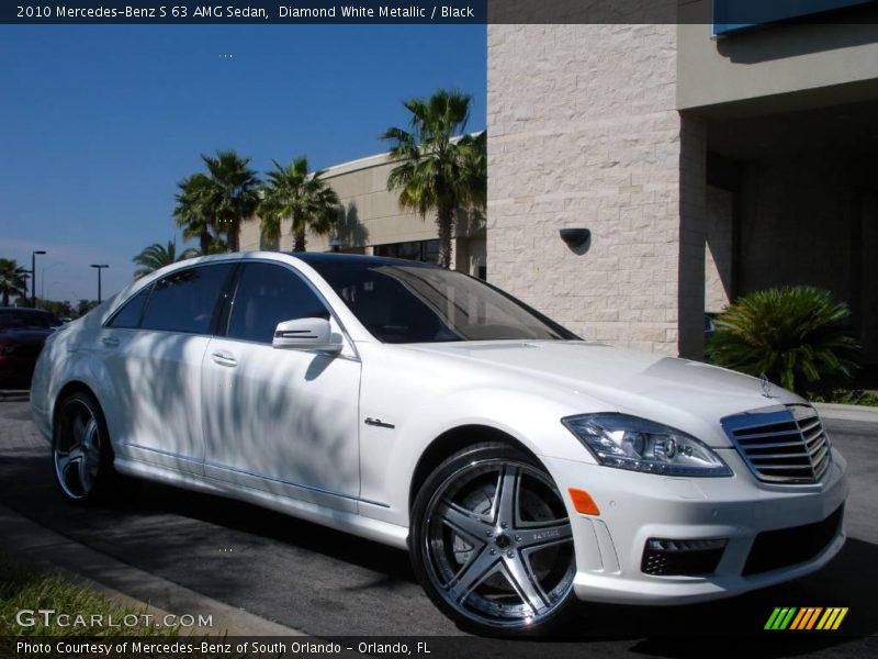 Diamond White Metallic / Black 2010 Mercedes-Benz S 63 AMG Sedan