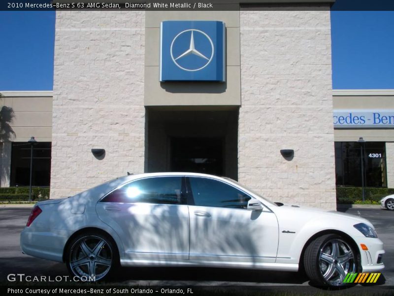 Diamond White Metallic / Black 2010 Mercedes-Benz S 63 AMG Sedan