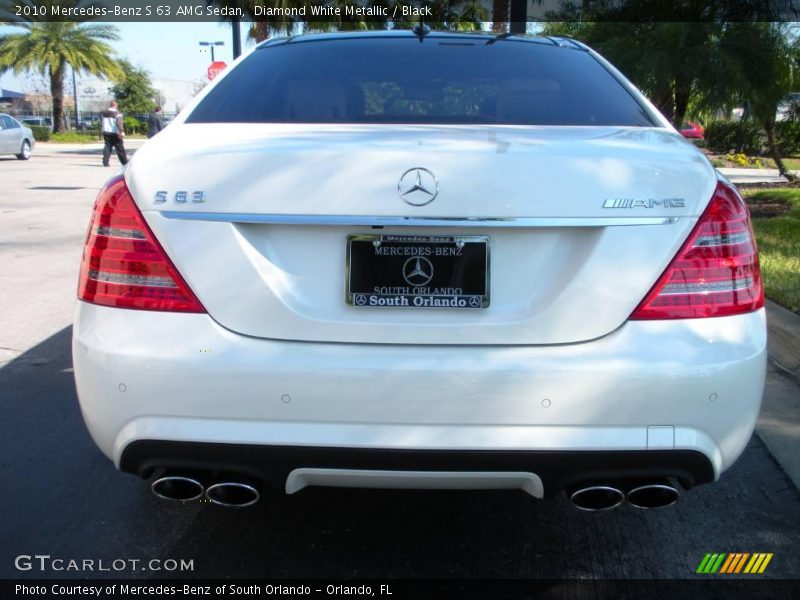 Diamond White Metallic / Black 2010 Mercedes-Benz S 63 AMG Sedan