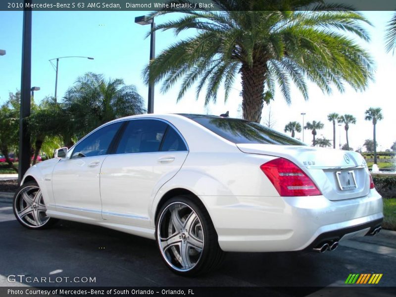 Diamond White Metallic / Black 2010 Mercedes-Benz S 63 AMG Sedan