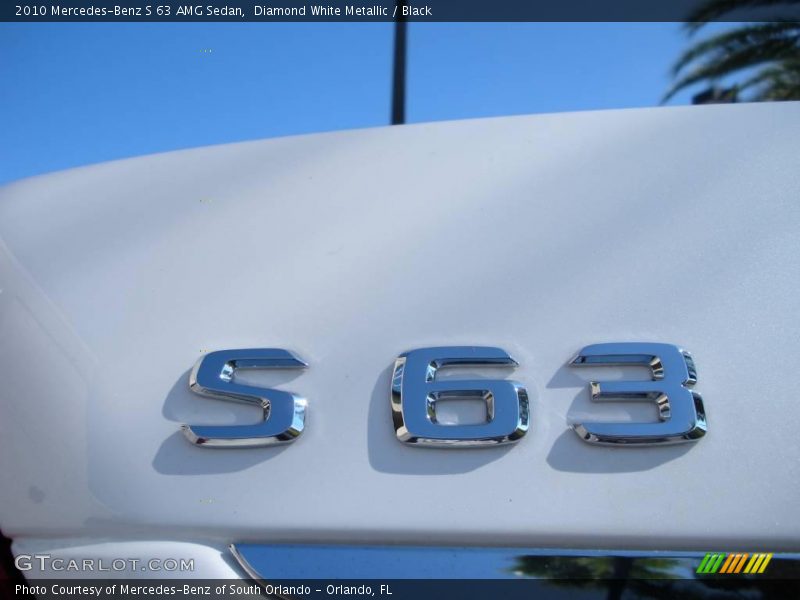 Diamond White Metallic / Black 2010 Mercedes-Benz S 63 AMG Sedan