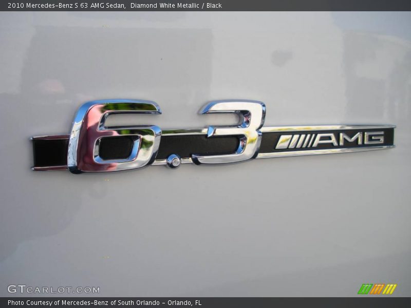 Diamond White Metallic / Black 2010 Mercedes-Benz S 63 AMG Sedan