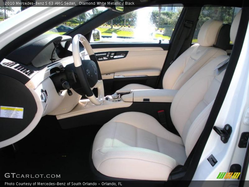 Diamond White Metallic / Black 2010 Mercedes-Benz S 63 AMG Sedan