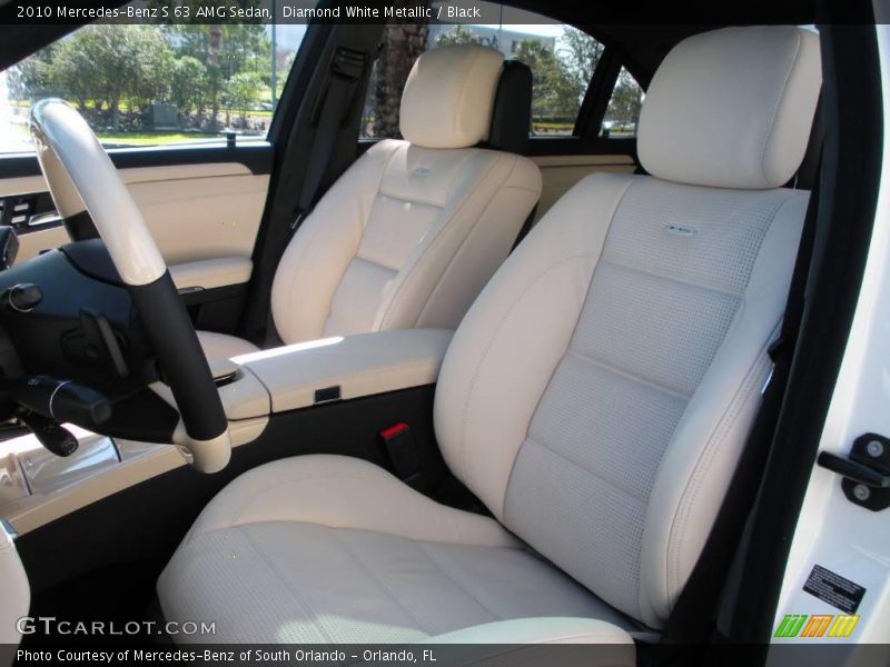 Diamond White Metallic / Black 2010 Mercedes-Benz S 63 AMG Sedan