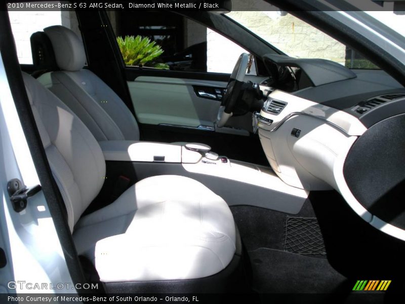 Diamond White Metallic / Black 2010 Mercedes-Benz S 63 AMG Sedan