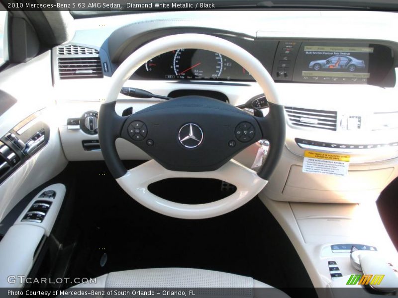 Diamond White Metallic / Black 2010 Mercedes-Benz S 63 AMG Sedan