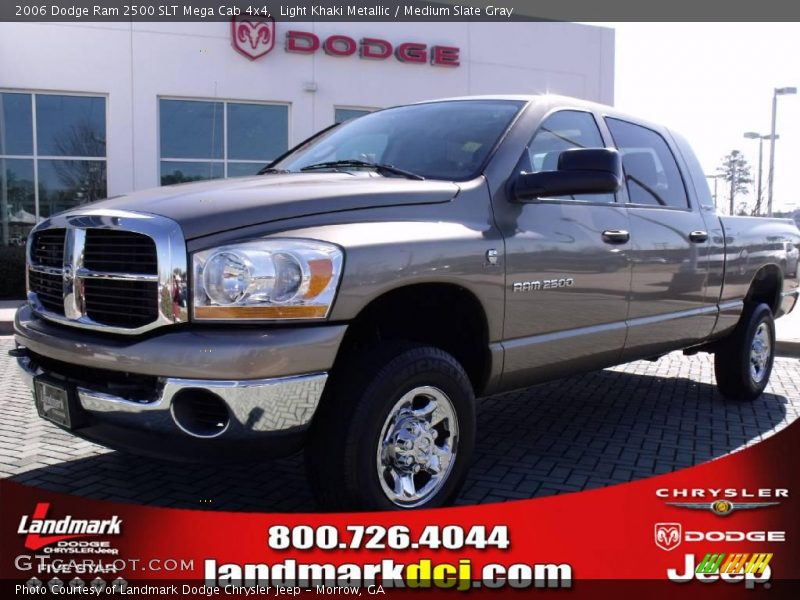 Light Khaki Metallic / Medium Slate Gray 2006 Dodge Ram 2500 SLT Mega Cab 4x4