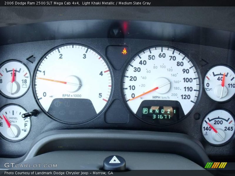 Light Khaki Metallic / Medium Slate Gray 2006 Dodge Ram 2500 SLT Mega Cab 4x4