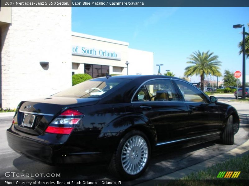 Capri Blue Metallic / Cashmere/Savanna 2007 Mercedes-Benz S 550 Sedan