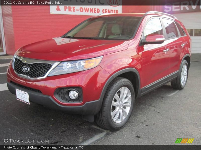 Spicy Red / Beige 2011 Kia Sorento EX