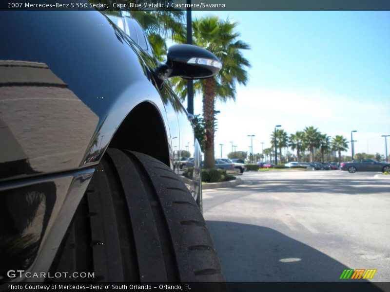 Capri Blue Metallic / Cashmere/Savanna 2007 Mercedes-Benz S 550 Sedan