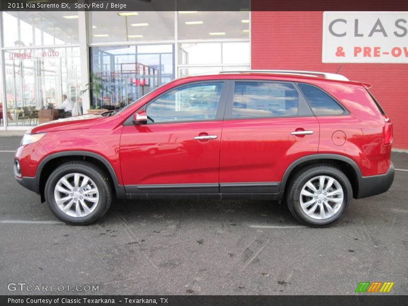 Spicy Red / Beige 2011 Kia Sorento EX