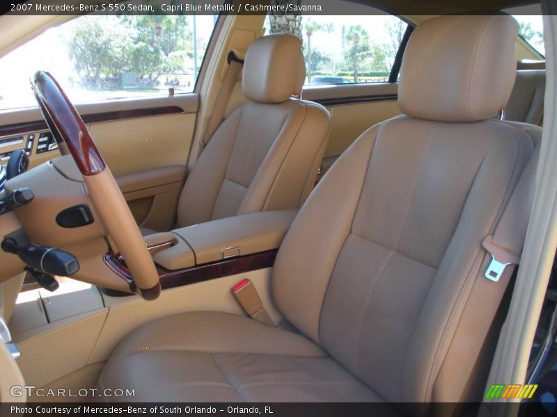 Capri Blue Metallic / Cashmere/Savanna 2007 Mercedes-Benz S 550 Sedan
