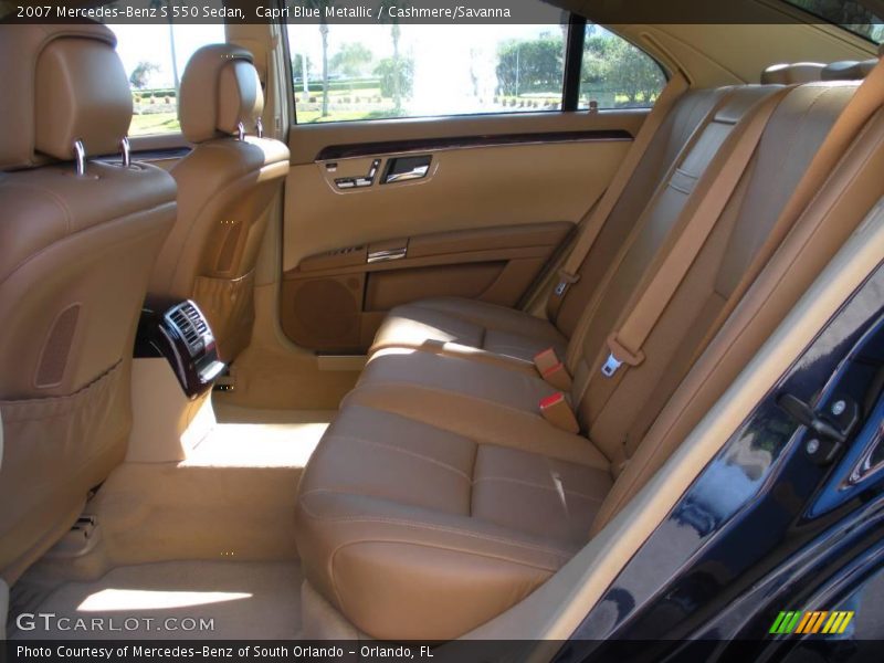 Capri Blue Metallic / Cashmere/Savanna 2007 Mercedes-Benz S 550 Sedan