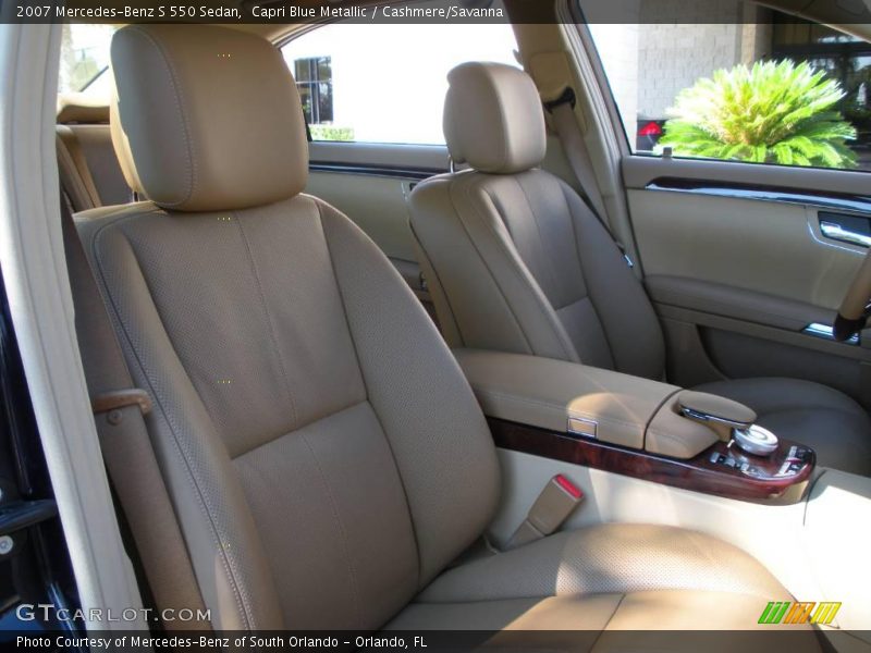 Capri Blue Metallic / Cashmere/Savanna 2007 Mercedes-Benz S 550 Sedan
